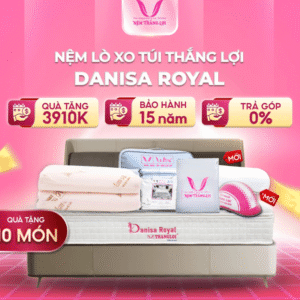 NỆM LÒ XO TÚI ĐỘC LẬP THẮNG LỢI DANISA ROYAL